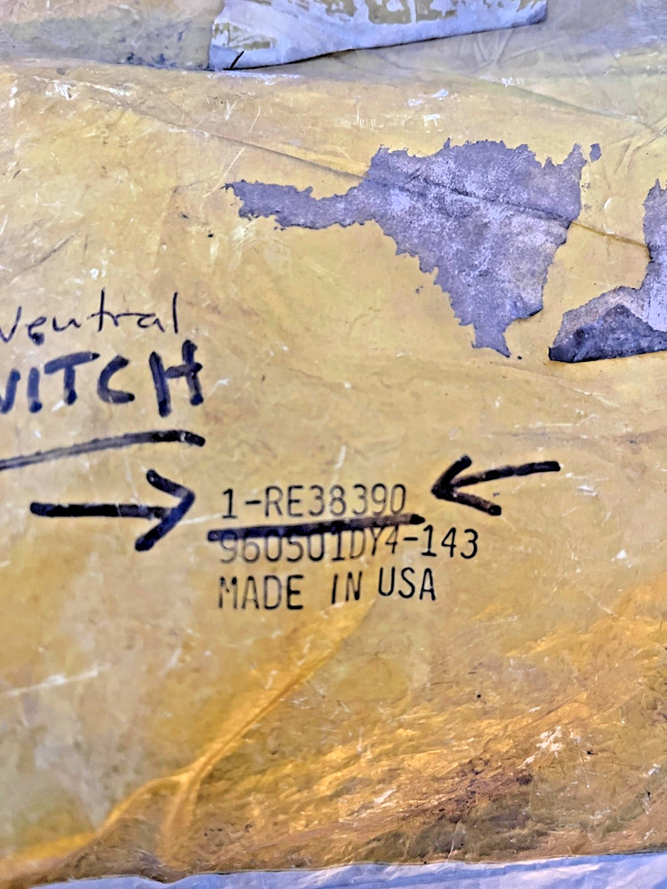 RE38390 Genuine OEM John Deere Neutral SWITCH