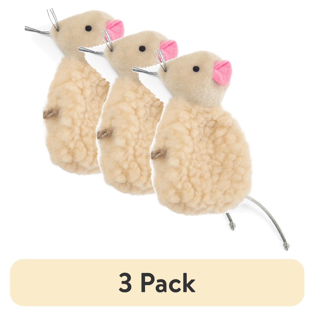 Refillable Catnip Plush Mouse Toy with String Tail for Cats Kick Stick