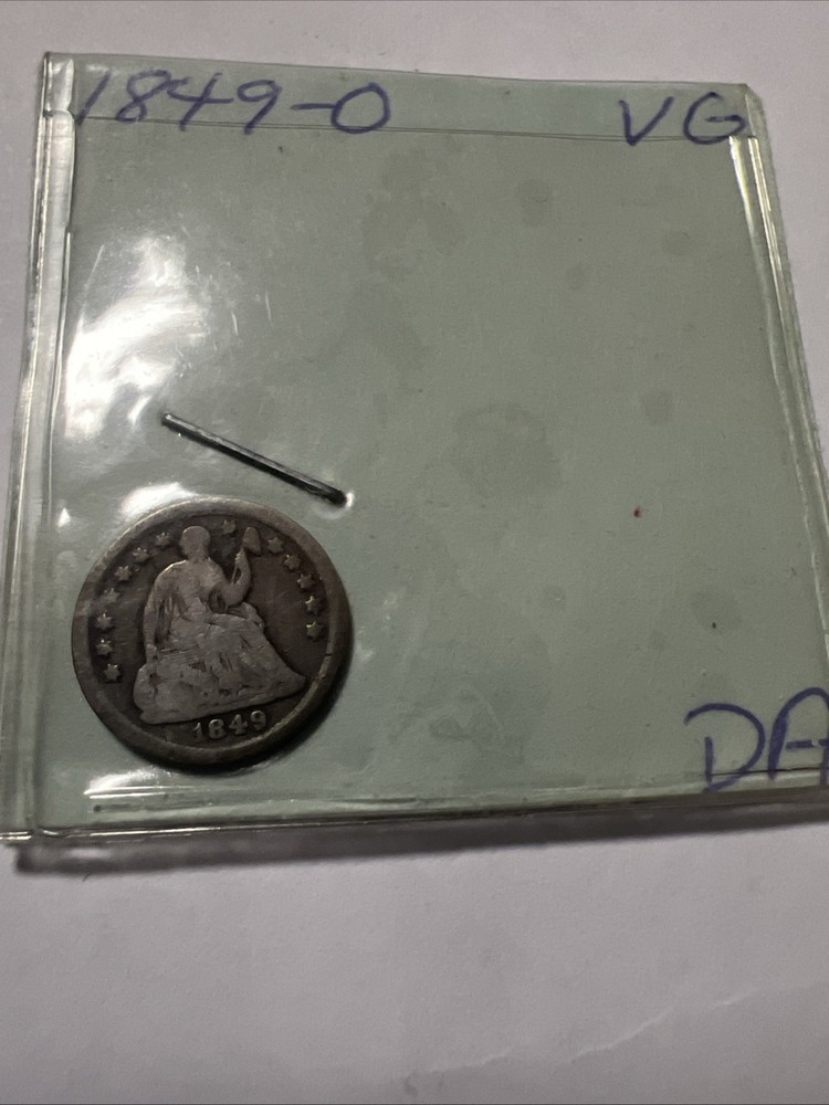 1849-o Seated Liberty Half Dime.  VG.