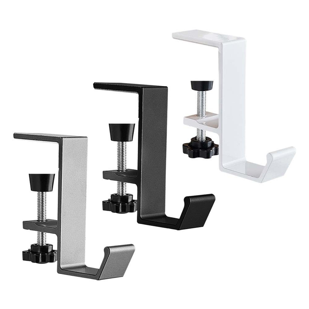 Compact Design Adjustable Clamp Hooks Set of 3 for Desktop Organization