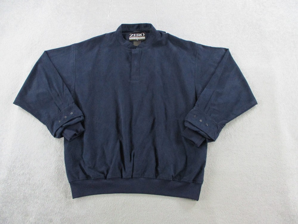 Zero Restriction Jacket Mens Extra Large Blue Pullover Microfiber Golf Pullover
