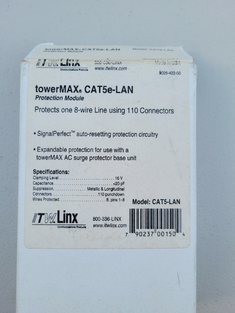 New in Box ITW TowerMax CAT5e-LAN Network Protector