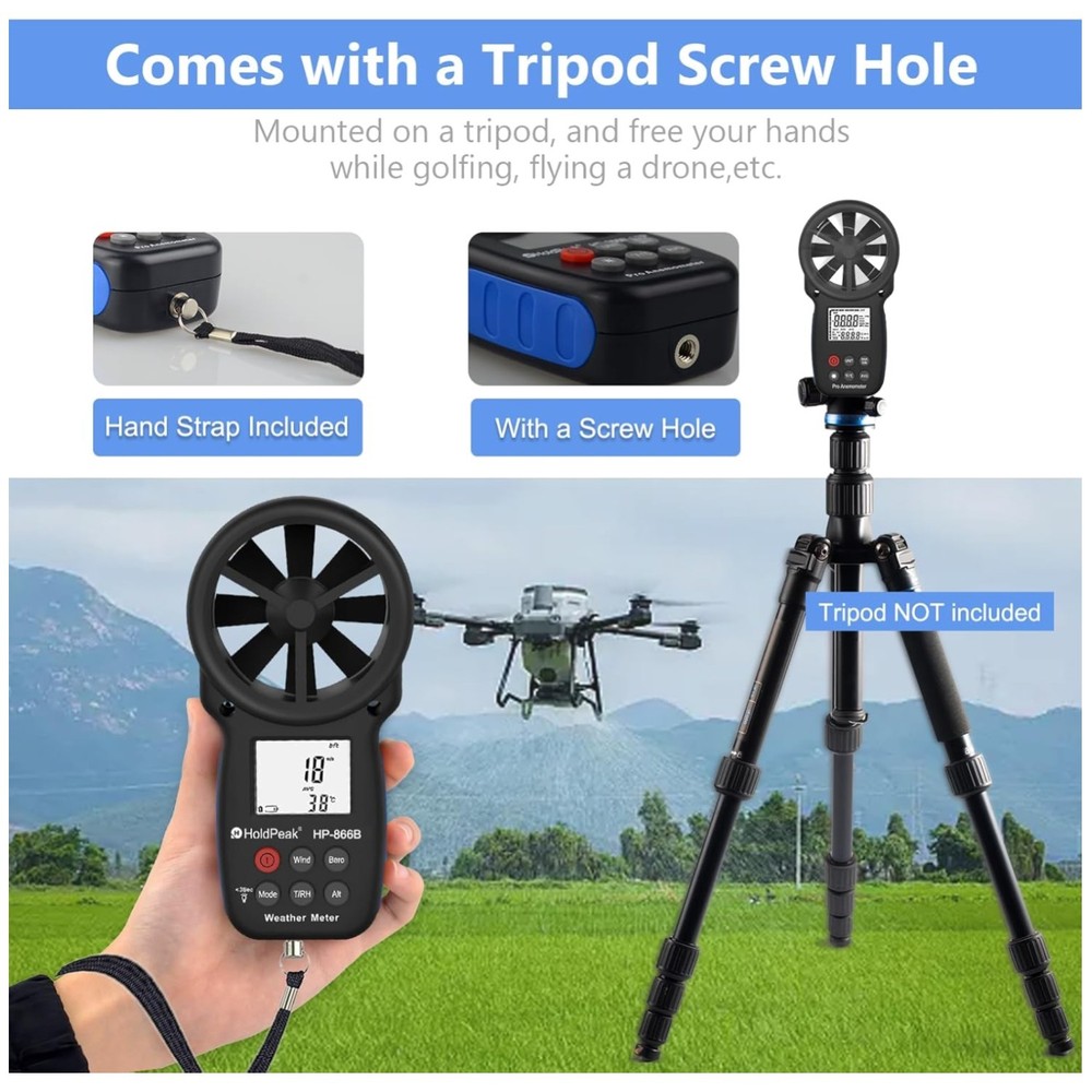 Portable Wind Speed Meter with Max/Min Function