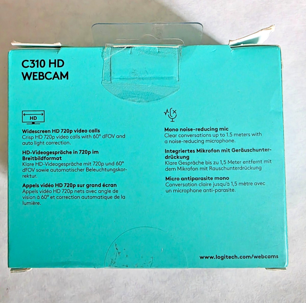 Logitech C310 HD Webcam - Black