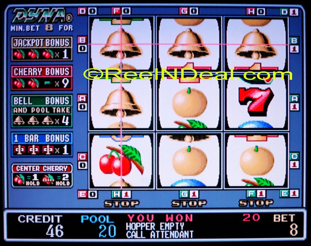 Dyna Super Cherry Master Rare 8-Liner Slot Machine Highly Profitable