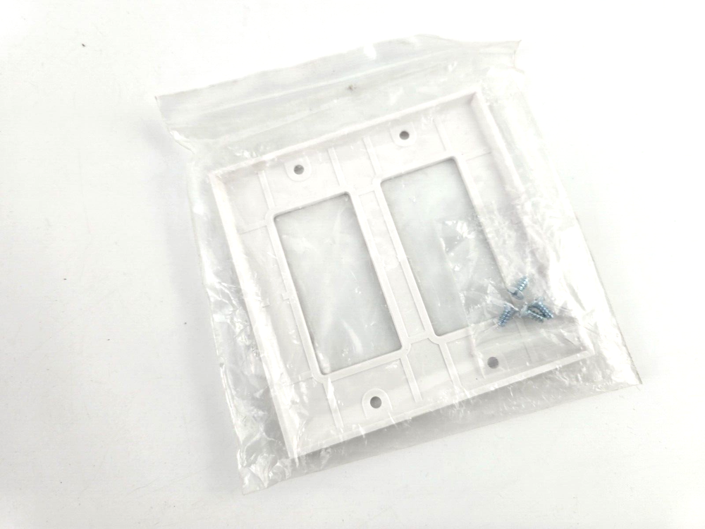 White 2-Gang Wall Plate for QuietCool 3 Speed Control Switch + Timer