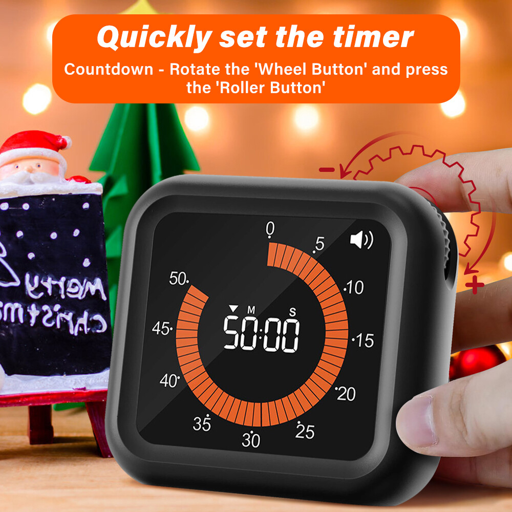 Visual Timer for Kids, 60 Minute Countdown Clock Classroom Study Kitchen Timer