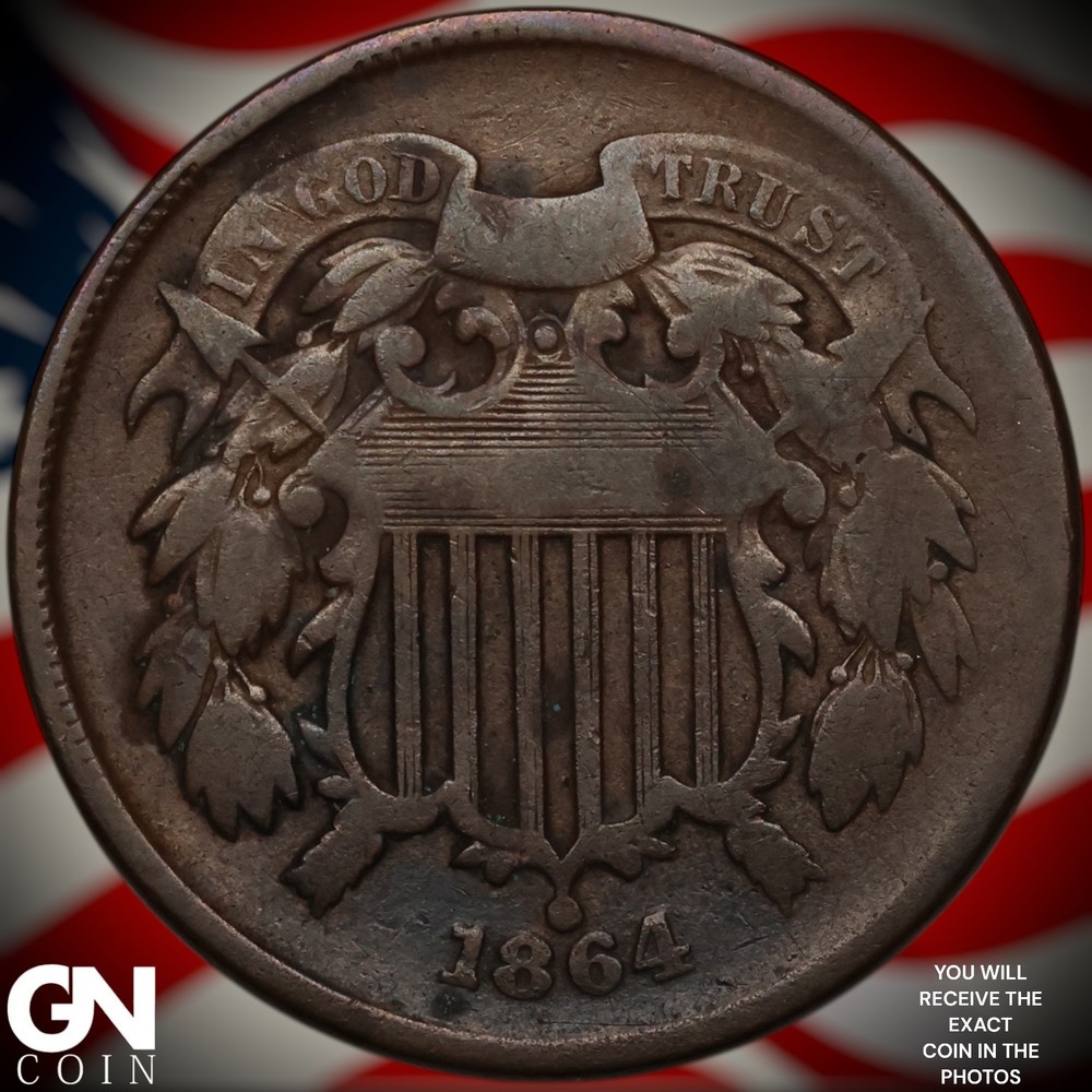1864 2 Cent Piece A0889