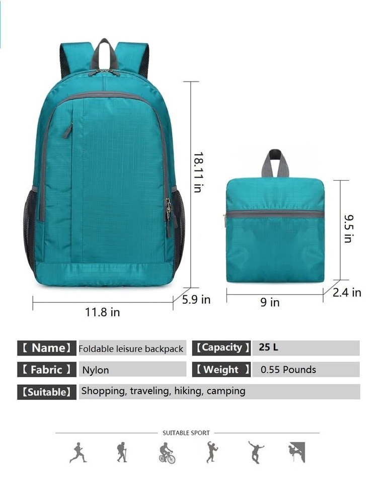 Ultra Lightweight-Packable-Hiking-Backpack Foldable Travel Camping Daypack Ca...