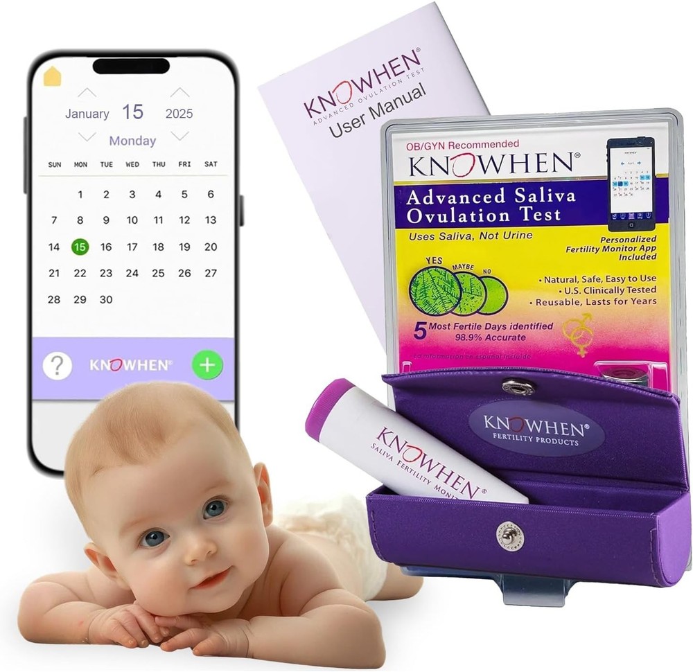 KNOWHEN® Saliva Ovulation Tests Kit – Non-Invasive Predictor kit,...