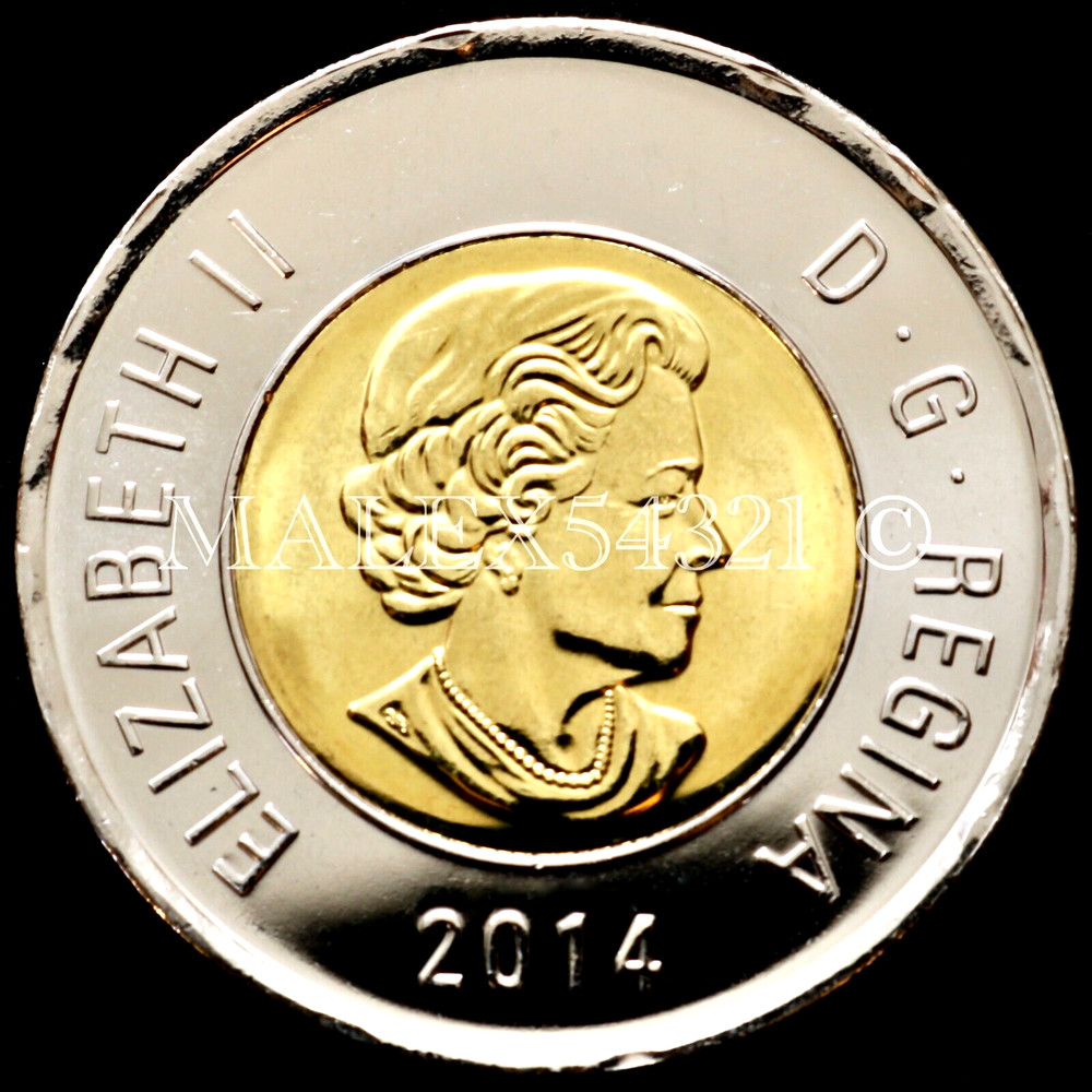 🇨🇦​ CANADA 2014 POLAR BEAR 2 DOLLARS UNCIRCULATED FROM MINT ROLL