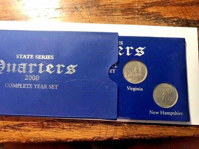 2000 State Quarters 5 Coin Set In Case Unc #11982
