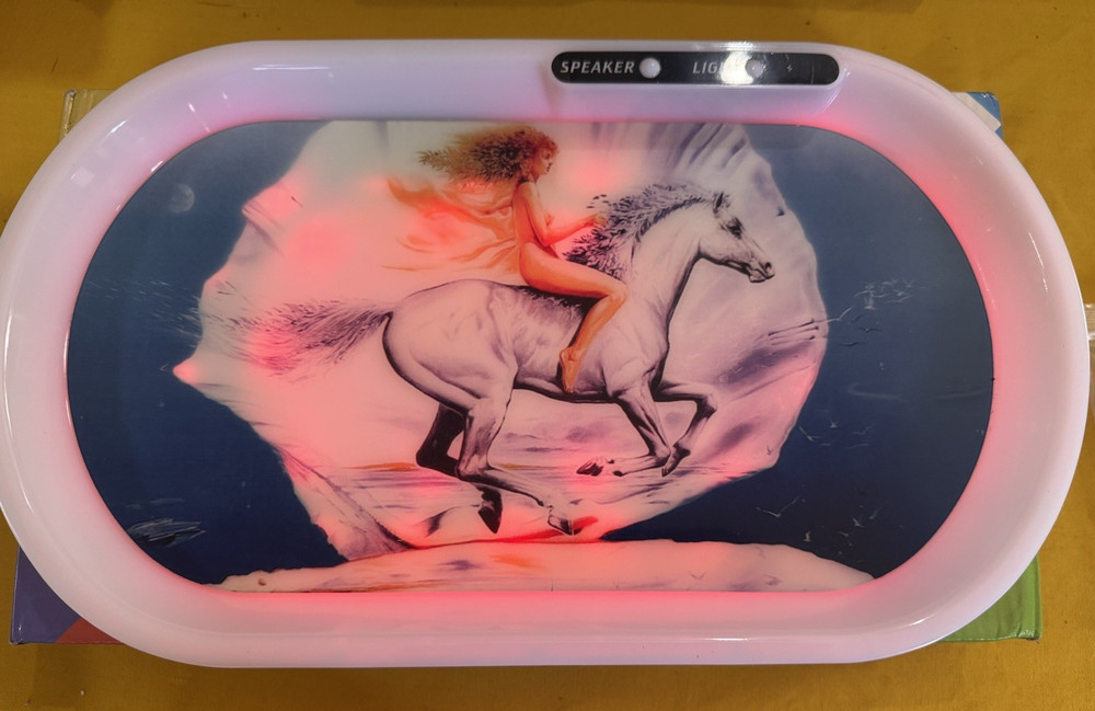 Bluetooth Speaker LED Plastic Rolling Glow Tray 7 Changeable Colors(#305)
