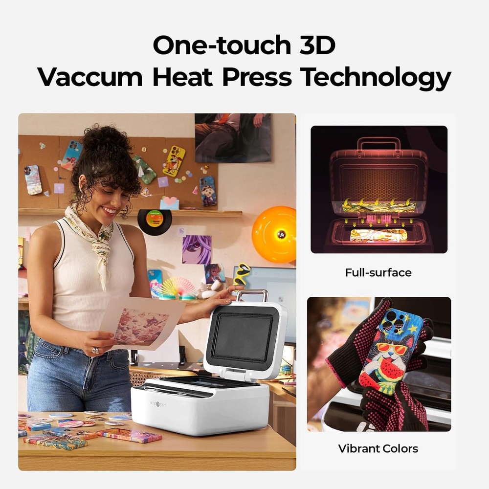 HTVRONT Phone Cases Heat Press for Android 3D Vacuum Heat Press IS Software