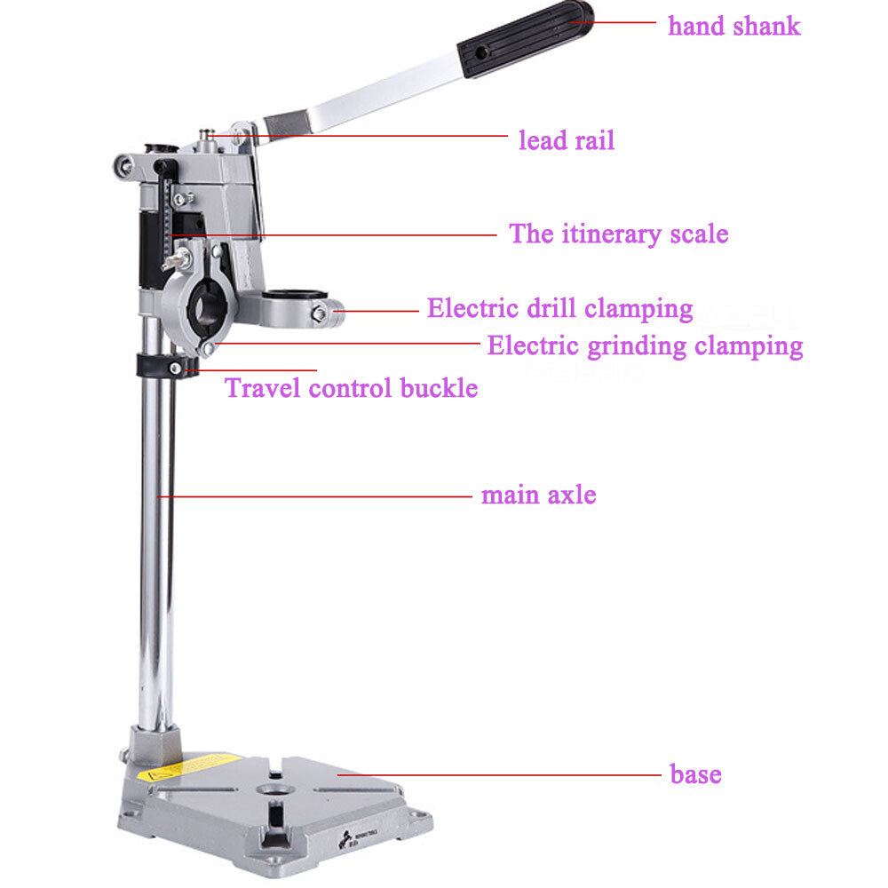 Double Hole Holder Hand Drill Angle Grinder Cast Iron Cutter Holder Support Tool