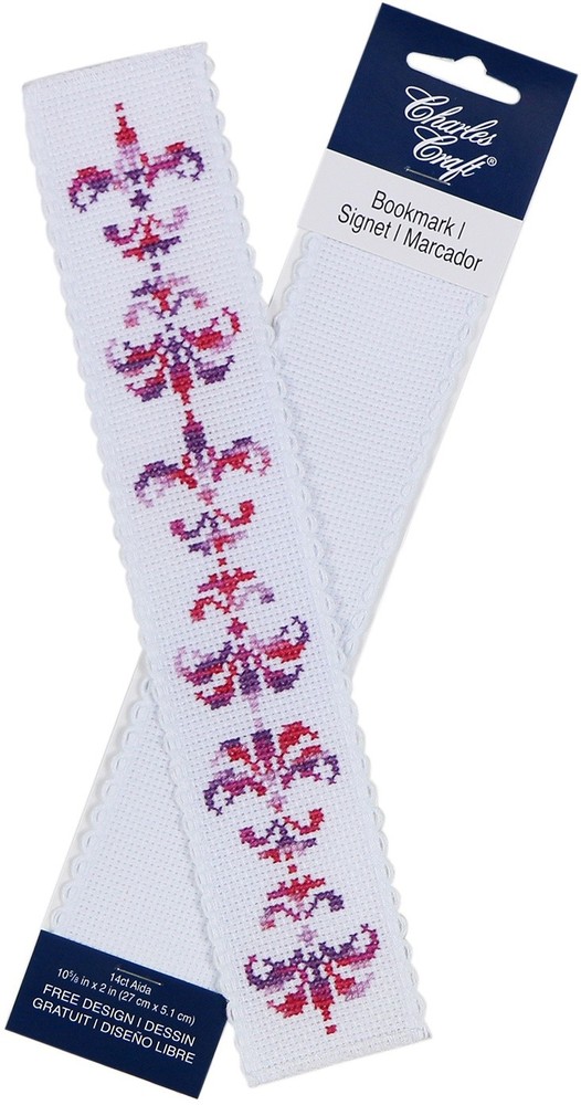 Charles Craft Bookmark 14 Count 9.75"X2"-White