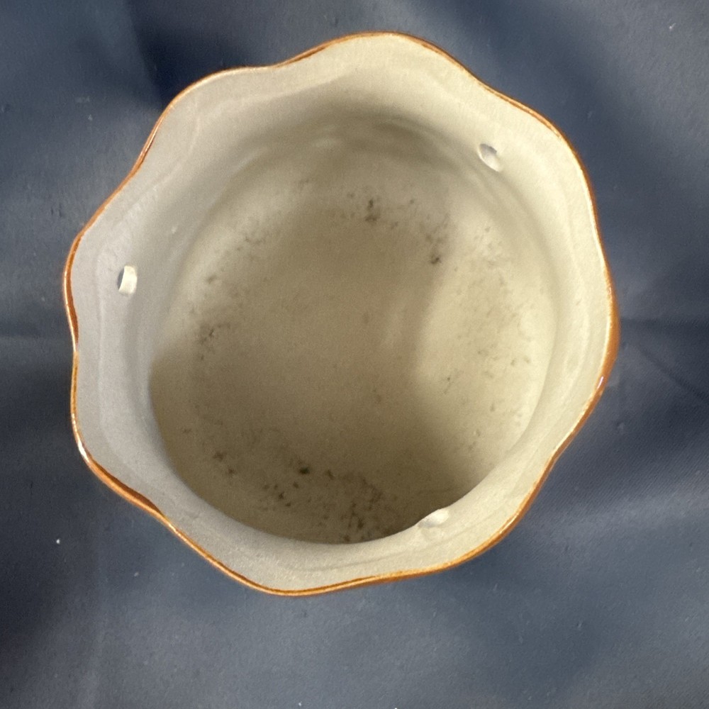 Art Pottery - Hand Painted - Floral Pattern Clay Planter