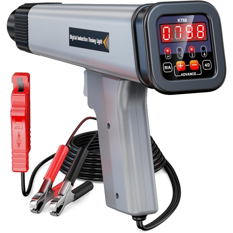 Digital Timing Light with RPM & Advance Angle, Inductive Ignition Timing Light