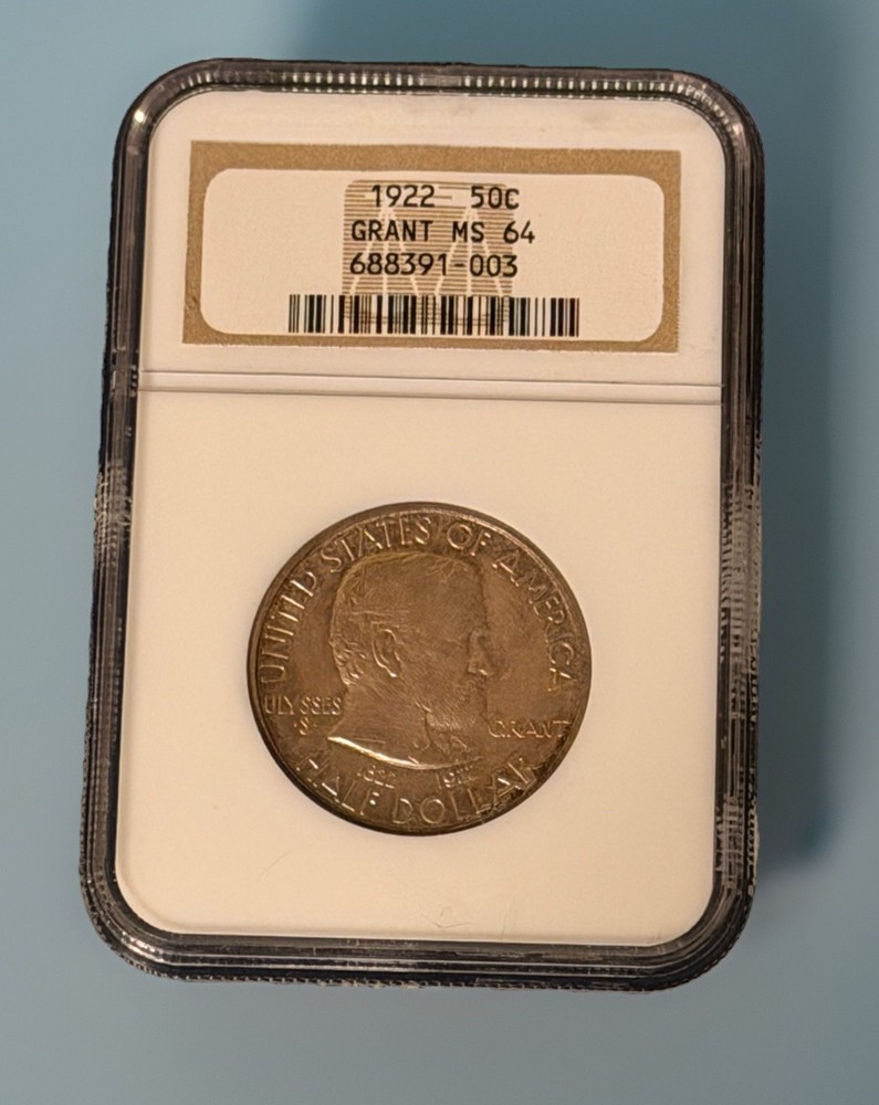 1922 Grant Commemorative Silver Half Dollar 50C NGC MS 64