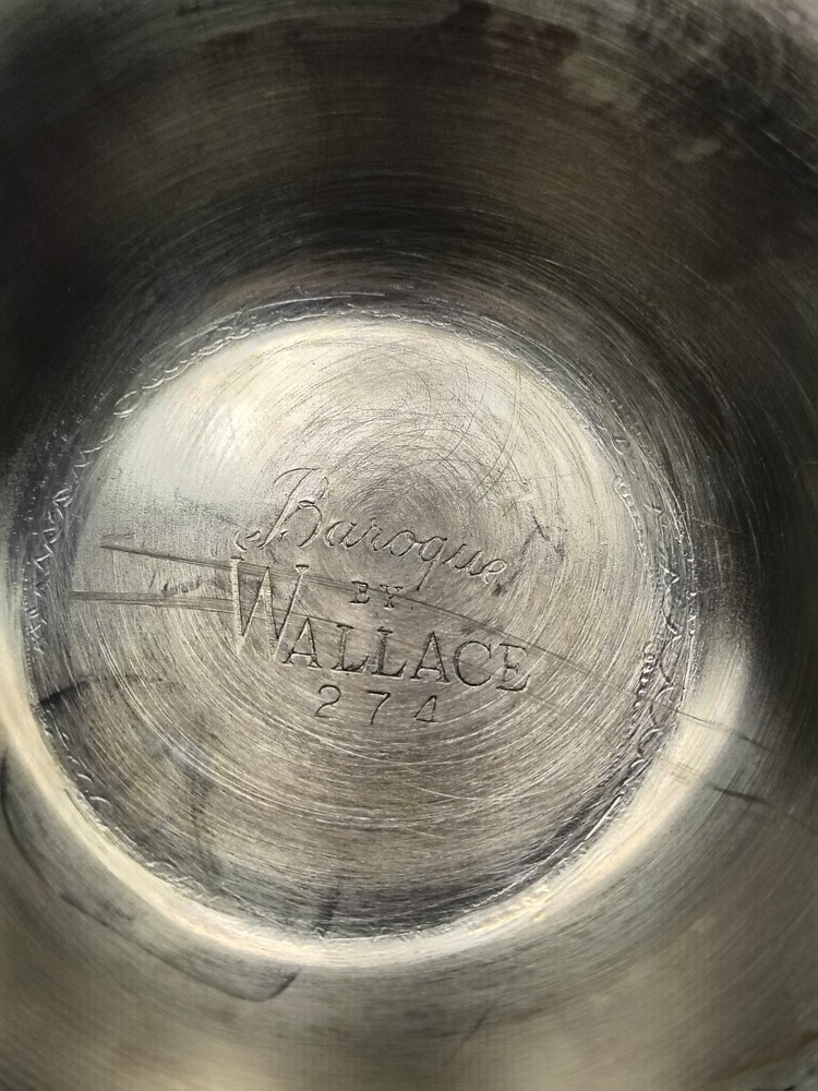 Wallace Baroque footed compote/candy dish silverplate
