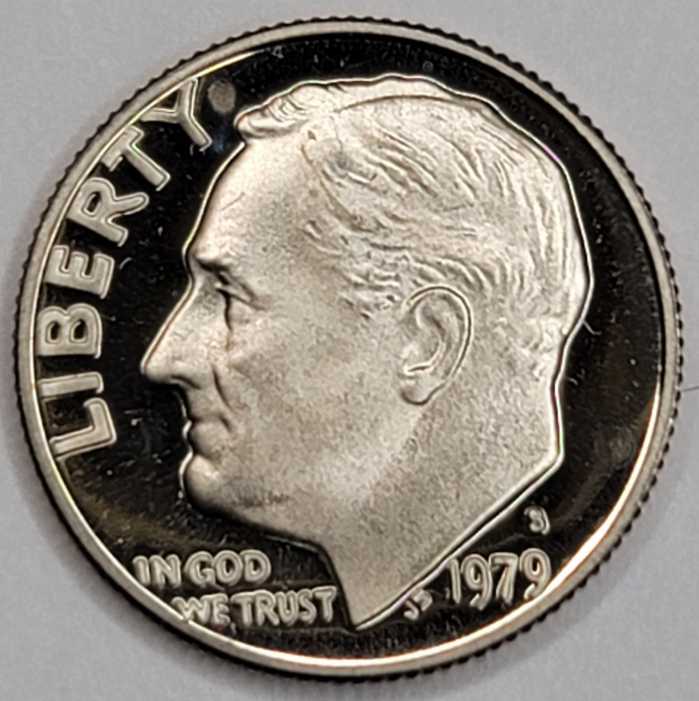 1979 S Gem Proof DCAM Roosevelt Dime - CN-Clad