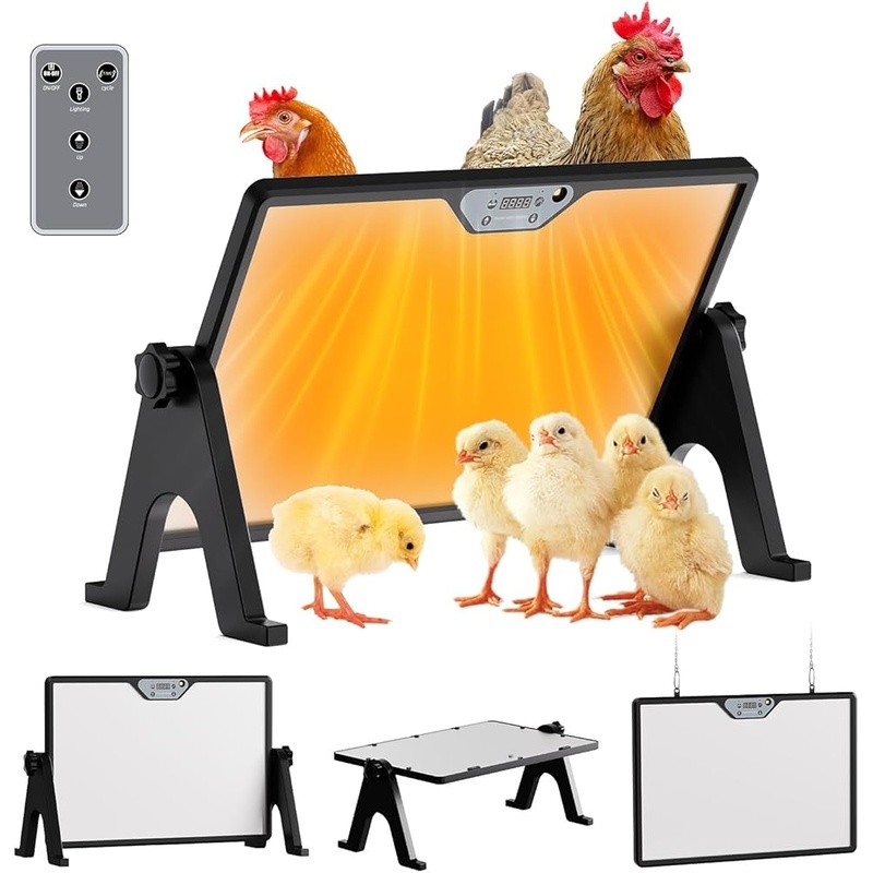 Chick Heating Plate Adjustable Temp Double-Sided 360° Safe Energy Efficient New