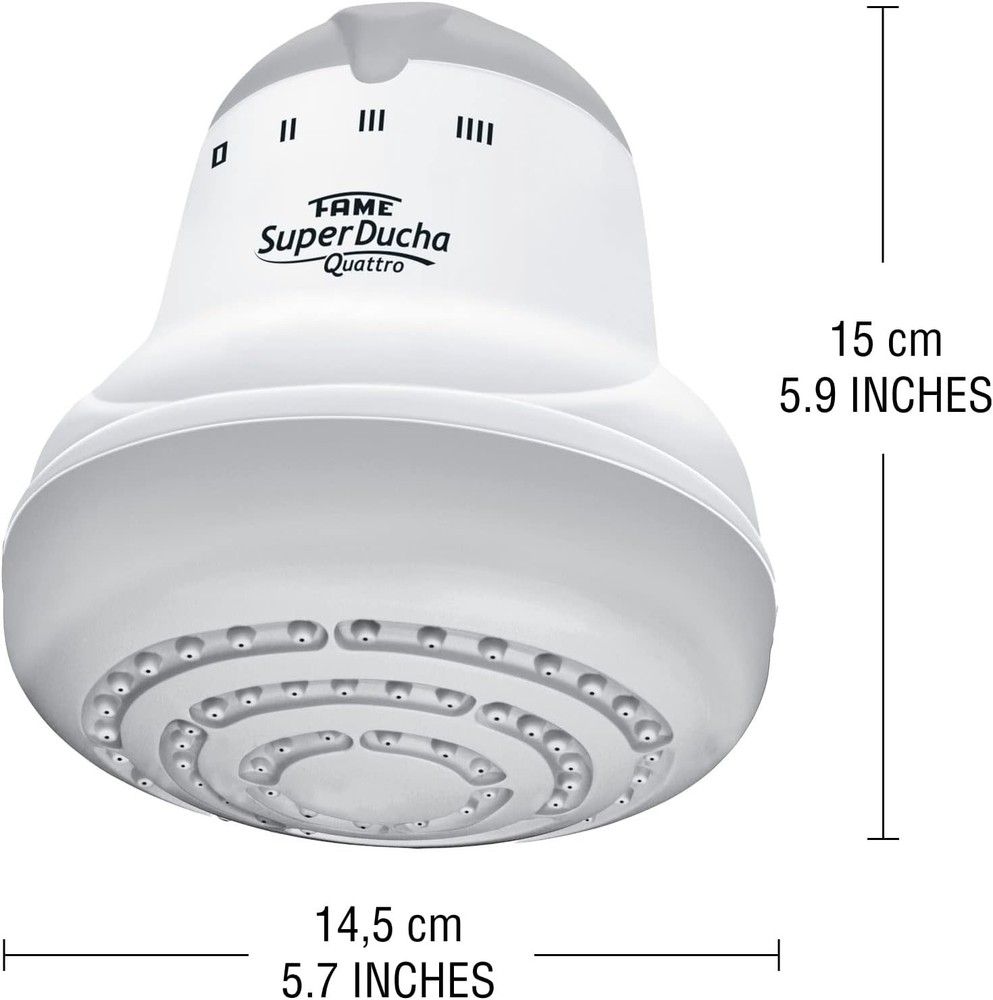 Electric Tankless Shower Water Heater 110V 4400W 4 Temp Levels Instant Hot