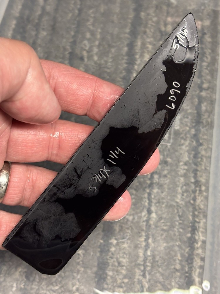 Obsidian Flint Knapping Preforms Blank Knife Blade Preform Smoke Translucent