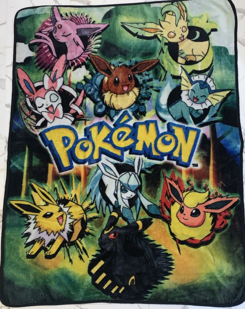 Eevee Eeveelution Blanket Pokemon 43”X 56”