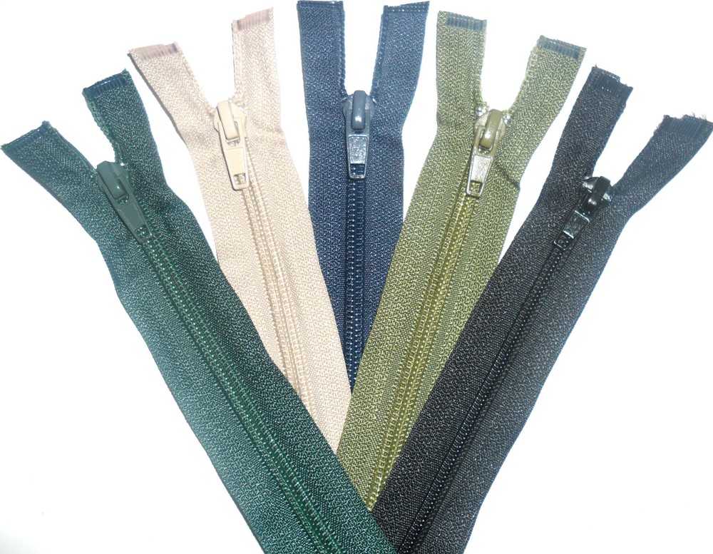 ZIPS 32"/81CM, NYLON TEETH PLASTIC, OPEN END, X1, VARIOUS COLOURS