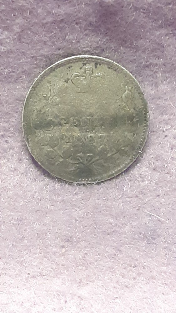 CANADA ~ 1887 ~ 5 CENTS ~ SILVER ~ VG