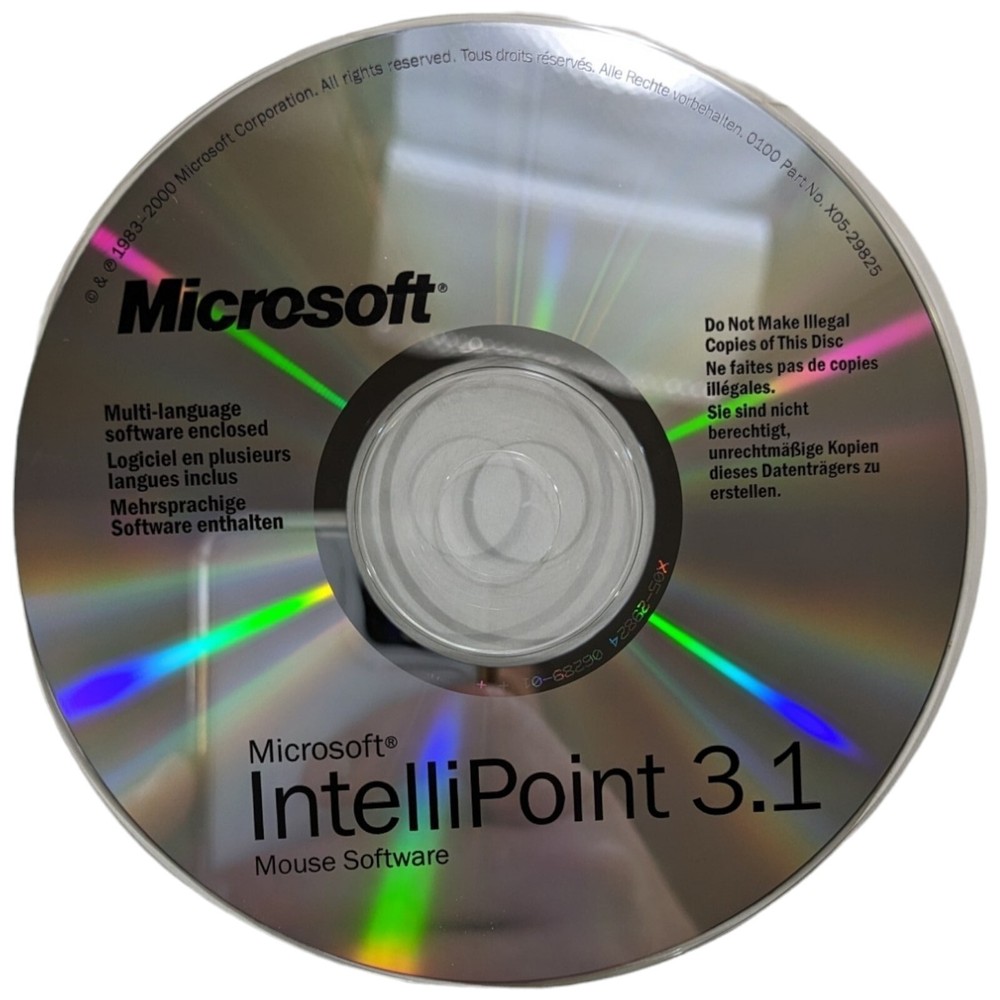 Genuine Microsoft IntelliPoint 3.1 Mouse Software CD-ROM