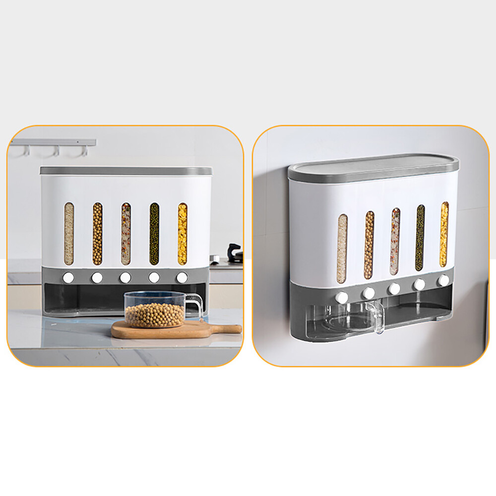 Kitchen Cereal Containers Storage Dry Food Containers Wall Mounted Dispenser