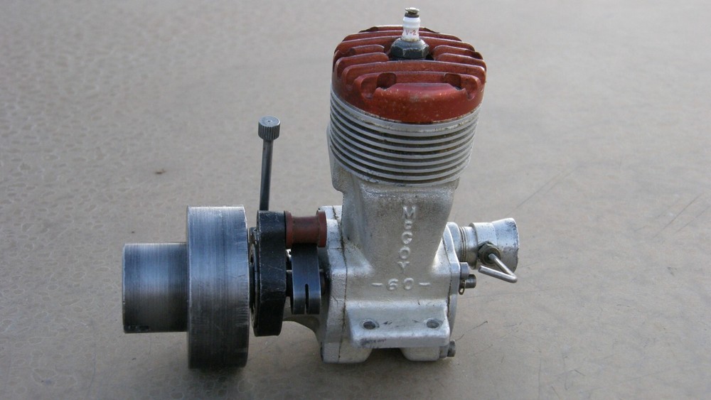 McCoy .60 Red Head Spark Ignition Gas/Nitro Engine McCoy Invader Tether Car Nice