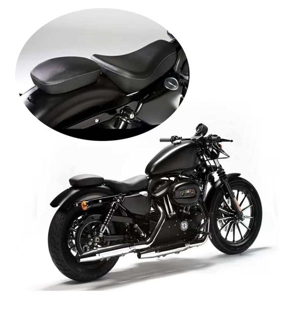 DREAMIZER Motorcycle Front Driver Solo Seat + Rear Passenger Pillion Pad
