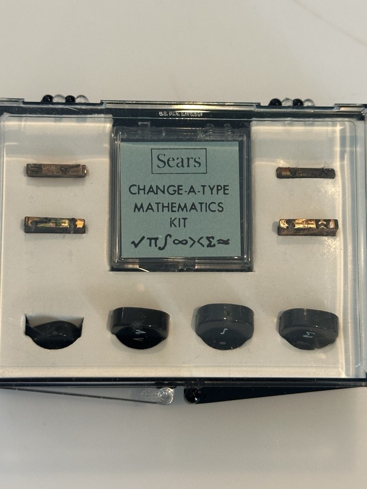 Sears Vintage Change-A-Type Kit for Typewriter Mathematics
