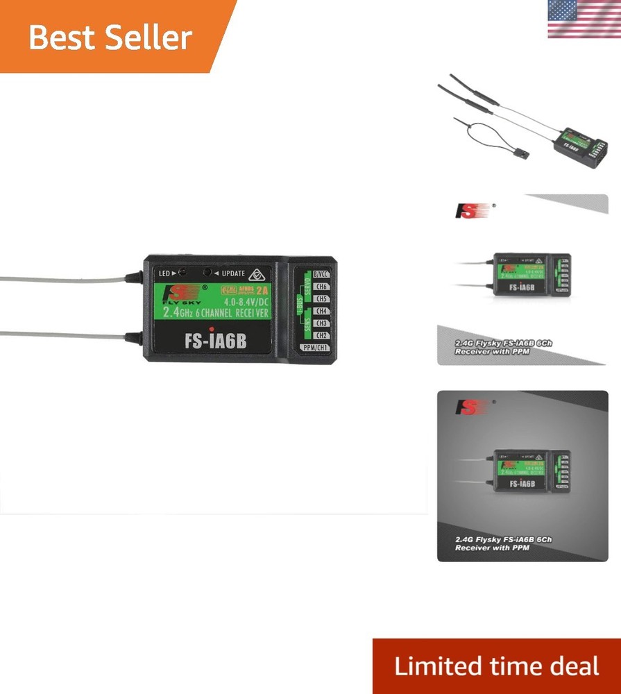 Ultra Lightweight Flysky FS-iA6B 6 Channel Receiver for Quick Response & Range