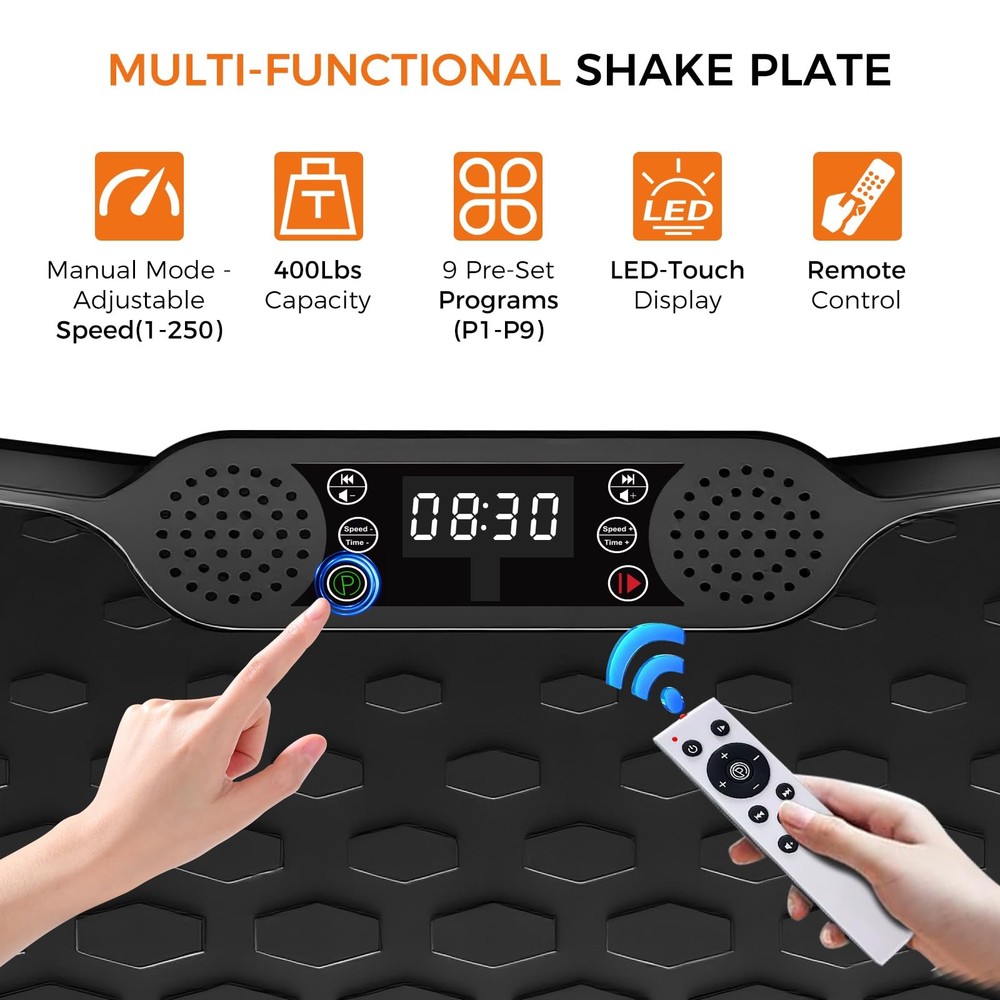 Vibration Plate Exercise Machine,Vibrating Platform for Lymphatic Drainage wi...