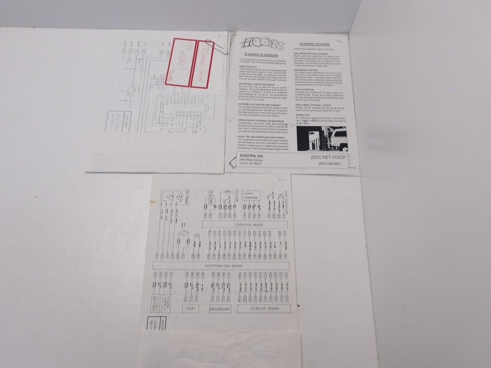 Adastra: Hoops - Distributors Complete Paperwork Set