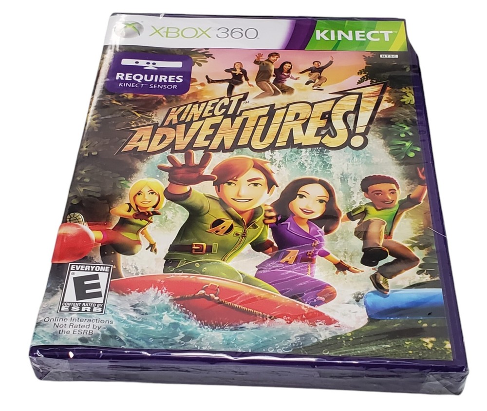 Xbox 360 Kinect Sensor Camera Bundle with Kinect Adventures Complete In Box CIB