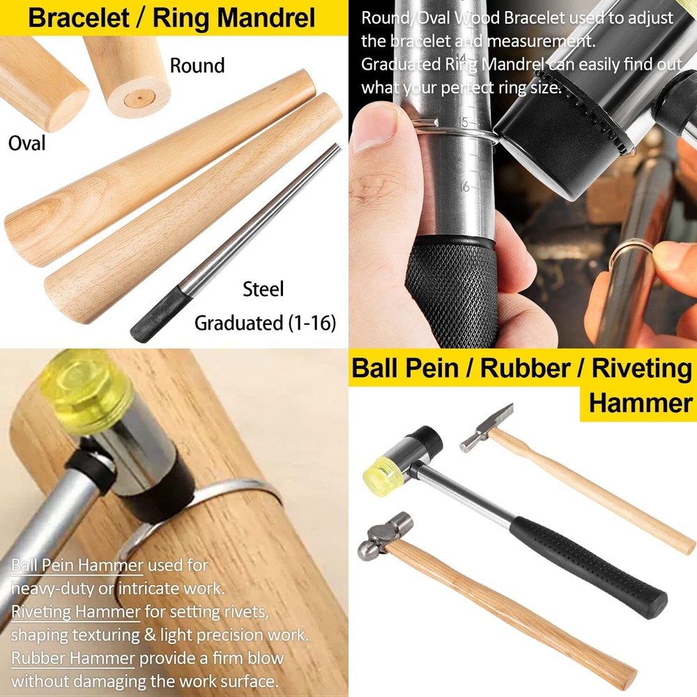 Metalsmith Tools Kit Beginners Apprentice Metalsmithing Jewelry Making Tool Set