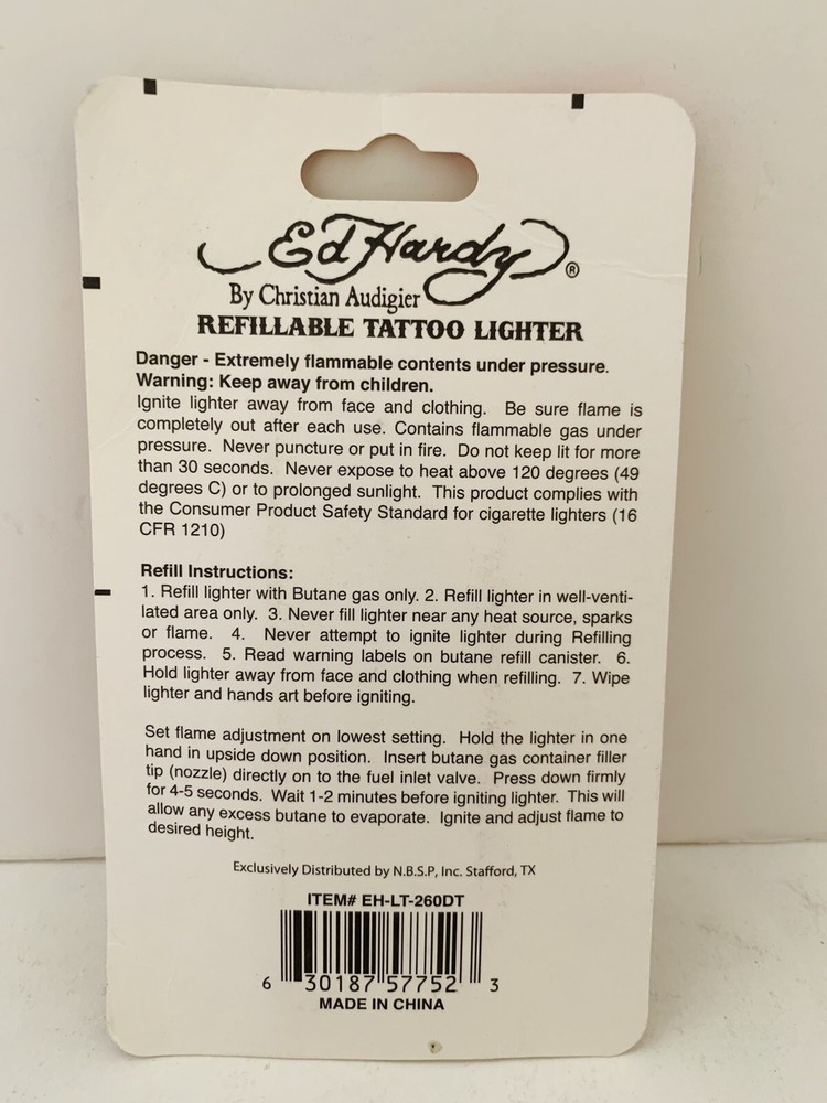 Ed Hardy Refillable Tattoo Lighter *Eagle Theme and Design*
