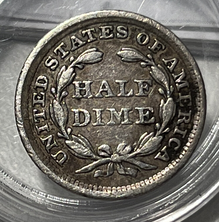 1856 Seated Half Dime XF EF