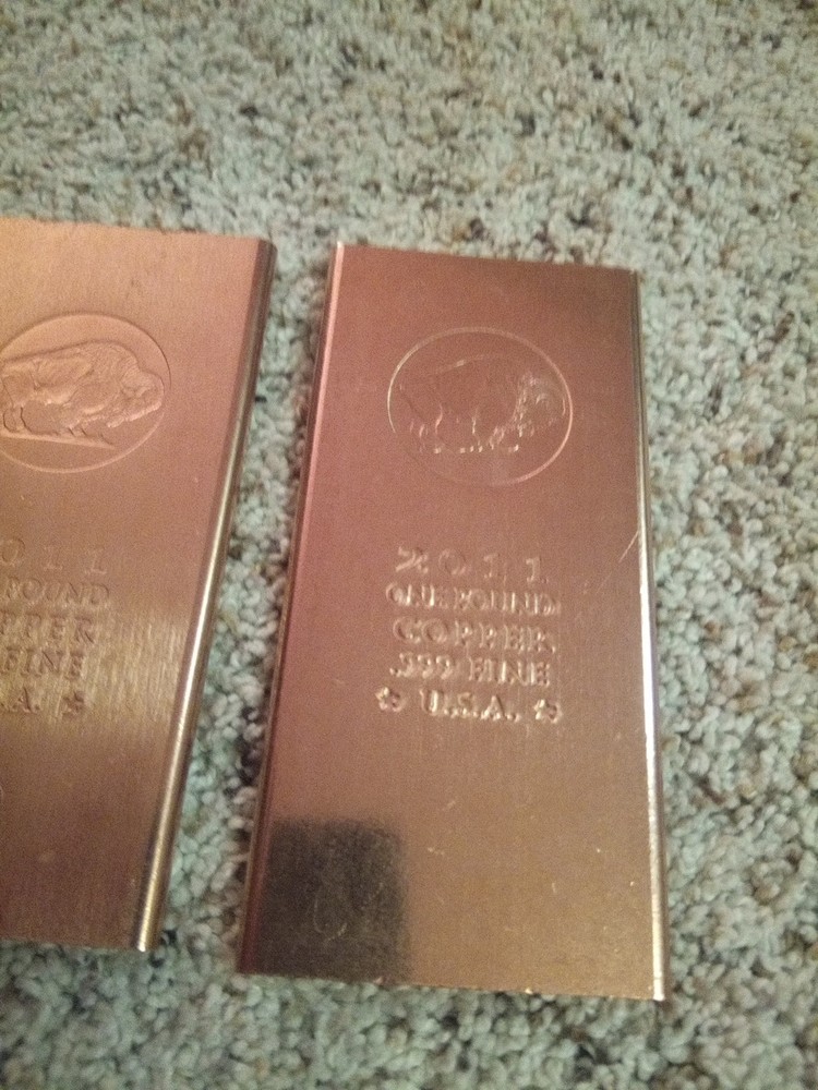 2. 1 Lb .999 Copper Bars