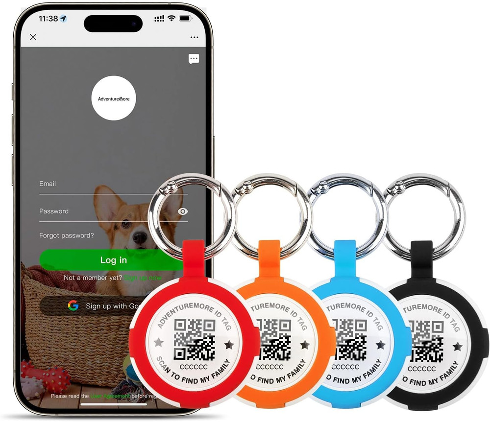Tags Holder 4 Pack with QR Code Smart Pet ID Case, Waterproof, Dustproof, Anti-L