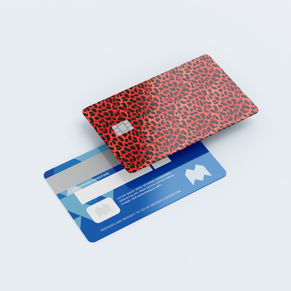 Neon Leopard Card Skin (RED)