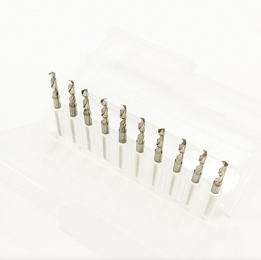 10pcs Whole Solid Carbide PCB Micro Drill Bit 2.4mm-2.99mm Shank 3mm 55D