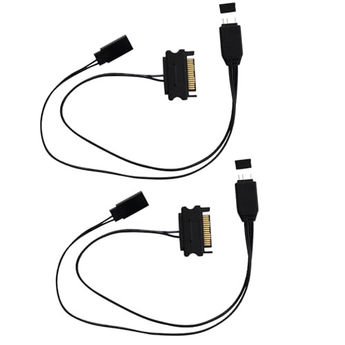 5V 3PIN ARGB Controller SATA to 3PIN ARGB Splitters Cable Built-in Light Mode