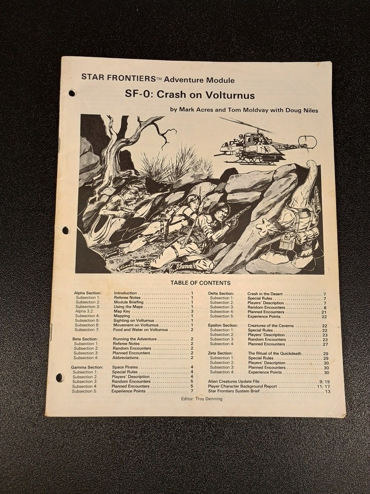 TSR Star Frontiers Alpha Dawn - Crash on Volturnus