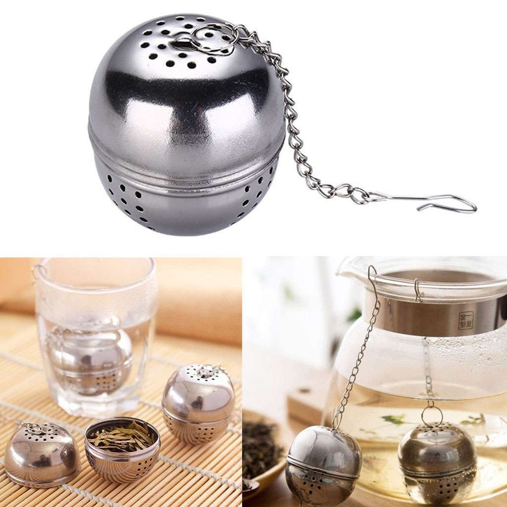 2Pcs Tea Infuser Ball Mesh Loose Leaf Strainer Stainless Steel Secure Locking US